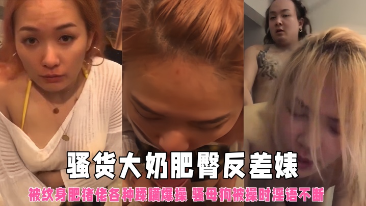 【云盘泄密】骚货大奶肥臀反差婊被纹身肥猪佬各种蹂躏爆操 骚母狗被操时淫语不断 骚得一批封面图