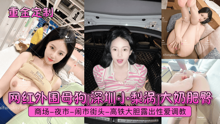 网红外围母狗[深圳小梨涡]大奶肥臀，商场-夜市-闹市街头-高铁大胆露出性爱调教封面图